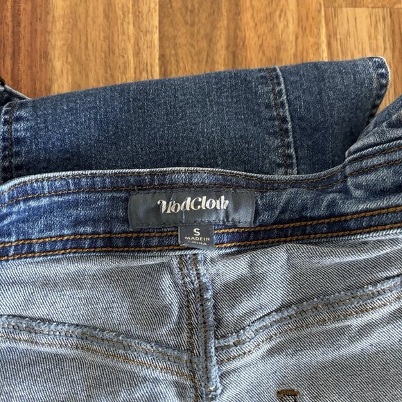 ModCloth Wide Leg Cropped Overalls Jumpsuit “70’s Style” Retro Boho Womens Small - Picture 16 of 16